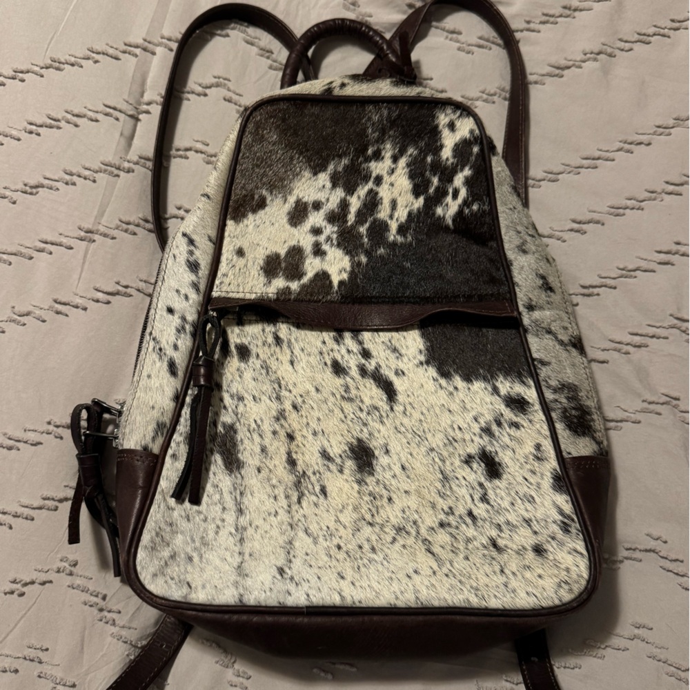 JAH Handmade Cowhide Leather Backpack